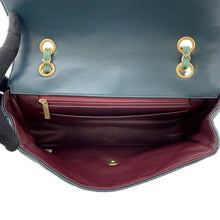 将图像加载到图库查看器中,CHANEL Matelasse ChainShoulder Bag Green Lambskin