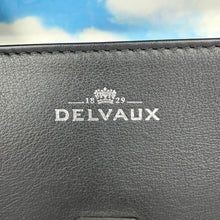 将图像加载到图库查看器中,Delvaux Tempe 2way Bag Black/Light Blue Leather Size GM