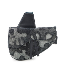Load image into Gallery viewer, Dior Camouflage Saddle Crossbody Bag Navy Canvas