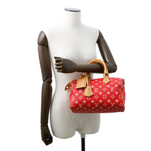 将图像加载到图库查看器中,LOUIS VUITTON Speedy P9 Bandouliere RedM24425 Calf Leather Monogram Size 25