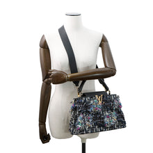 将图像加载到图库查看器中,LOUIS VUITTON Capucines NoirM56763 Tweed Size MM