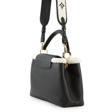将图像加载到图库查看器中,LOUIS VUITTON Capucines NoirM59073 Taurillon Leather Shearling Size MM
