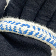 Load image into Gallery viewer, CELINE ★Small Kaba Thais Tote Bag White/Blue199162EYI.01BB Textile Leather Size Small