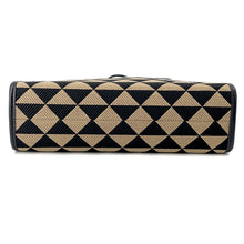 将图像加载到图库查看器中,PRADA Symbol EmbroideryFabric Small Handbag Black/Beige1BA354 Jaguar Leather