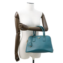 将图像加载到图库查看器中,PRADA 2way Handbag GreenBL0837 Saffiano LeatherLeather