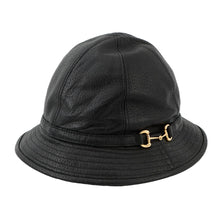 将图像加载到图库查看器中,GUCCI Horsebit bucket hat Size S Black666600 Lambskin