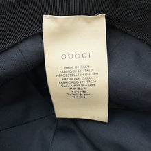 Load image into Gallery viewer, GUCCI Horsebit bucket hat Size S Black666600 Lambskin