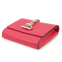 将图像加载到图库查看器中,HERMES Chaine d'Ancre compact wallet Rose Extreme Chevre Shamqila