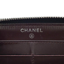 将图像加载到图库查看器中,CHANEL Matelasse Zip Around Long Wallet BlackA50097 Caviar Leather