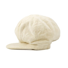 Load image into Gallery viewer, HERMES Pile knit Cap Size 56 Ivory Cotton80% Rayon20%