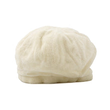 Load image into Gallery viewer, HERMES Pile knit Cap Size 56 Ivory Cotton80% Rayon20%
