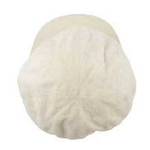 Load image into Gallery viewer, HERMES Pile knit Cap Size 56 Ivory Cotton80% Rayon20%