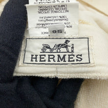 Load image into Gallery viewer, HERMES Pile knit Cap Size 56 Ivory Cotton80% Rayon20%