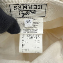 Load image into Gallery viewer, HERMES Pile knit Cap Size 56 Ivory Cotton80% Rayon20%
