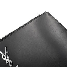 将图像加载到图库查看器中,SAINT LAURENT PARIS Monogram Zip Tablet Holder Black453249 Leather