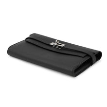 将图像加载到图库查看器中,HERMES Kelly wallet Black Epsom