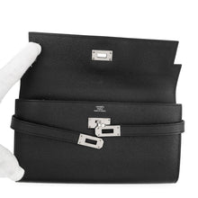 将图像加载到图库查看器中,HERMES Kelly wallet Black Epsom