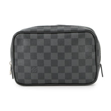 Load image into Gallery viewer, LOUIS VUITTON ★Trousse Toilette NoirN47522 Damier Graphite Size PM