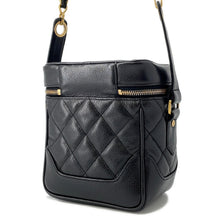 将图像加载到图库查看器中,CHANEL Matelasse Chain vanity bag Black Caviar Leather