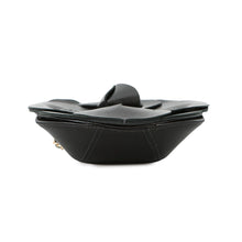 将图像加载到图库查看器中,CHANEL Camellia ChainPochette Black Satin Leather