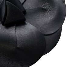Load image into Gallery viewer, CHANEL ★Camellia ChainPochette Black Satin Leather