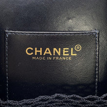 Load image into Gallery viewer, CHANEL ★Camellia ChainPochette Black Satin Leather