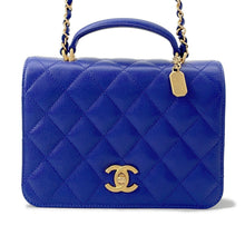 将图像加载到图库查看器中,CHANEL Matelasse 2WAYBag BlueAS4286 Caviar Leather
