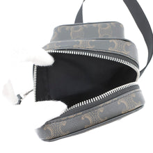 将图像加载到图库查看器中,CELINE Triomphe Multi-Pocket Crossbody Bag Brown/Black111632EU1 PVC Leather
