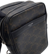 将图像加载到图库查看器中,CELINE Triomphe Multi-Pocket Crossbody Bag Brown/Black111632EU1 PVC Leather