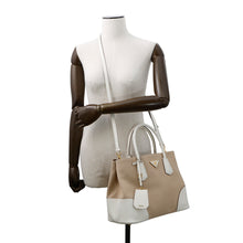 将图像加载到图库查看器中,PRADA 2WAYBag Beige/WhiteBN2775 Canvas Leather