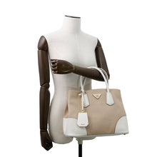 Load image into Gallery viewer, PRADA 2WAYBag Beige/WhiteBN2775 Canvas Leather