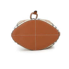 将图像加载到图库查看器中,BURBERRY ★Check bucket bag Archive Beige/Briar Brown81004861 PVC Leather Size Mini