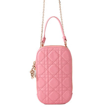 将图像加载到图库查看器中,Dior Lady Dior phone holder PinkS0872ONMJ Lambskin