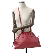 将图像加载到图库查看器中,GUCCI Liber top handle bag Red516459 Leather Size Medium