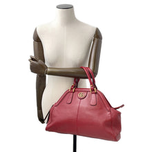 将图像加载到图库查看器中,GUCCI Liber top handle bag Red516459 Leather Size Medium