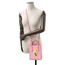 将图像加载到图库查看器中,GUCCI 2WAY Handbag Bananya Pink671623 Leather