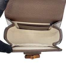 将图像加载到图库查看器中,GUCCI Bamboo 1947 Jumbo GG Top Handle Bag Beige/Brown686864 Canvas Leather Size Mini
