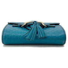 将图像加载到图库查看器中,GUCCI ★Emily MicroGuccissima Chainshoulder Bag Turquise Blue449636 Leather