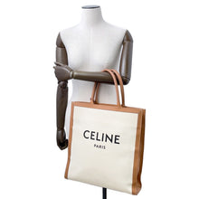 将图像加载到图库查看器中,CELINE Vertical Cabas Natural/Tan190402 Canvas Leather Size Large