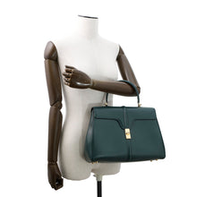 将图像加载到图库查看器中,CELINE Classic 16 Seize 2-Way Handbag Green187373 Leather