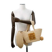 将图像加载到图库查看器中,LOEWE Bunny Basket Bag Natural/YellowA223S18X01 Raffia