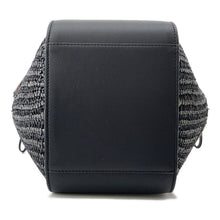将图像加载到图库查看器中,LOEWE hammock Black/Orange/Natural Raffia Leather Size compact