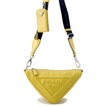 Load image into Gallery viewer, PRADA Triangle Shoulder Bag Yellow1BH190 Leather