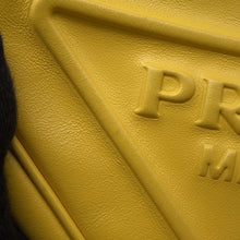 将图像加载到图库查看器中,PRADA Triangle Shoulder Bag Yellow1BH190 Leather