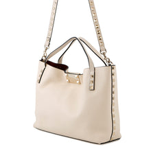 Load image into Gallery viewer, Valentino Garavani Rock Studded Handbag Ivory/Red3W2B0K11VSN Leather