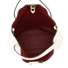 将图像加载到图库查看器中,Valentino Garavani ★Rock Studded Handbag Ivory/Red3W2B0K11VSN Leather