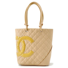 Load image into Gallery viewer, CHANEL ★Cambon Line Tote Bag BeigeA25167 Lambskin Patent Leather Size Medium