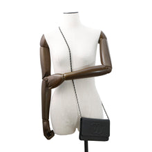 Load image into Gallery viewer, CHANEL CC Logo Chain Wallet BlackA48654 Caviar Leather