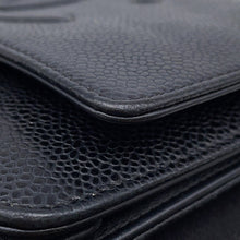 将图像加载到图库查看器中,CHANEL CC Logo Chain Wallet BlackA48654 Caviar Leather