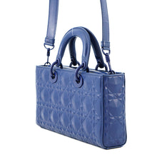 将图像加载到图库查看器中,Dior Lady D Joy Cannage 2-Way Bag NavyM0540INEA Leather Size Medium